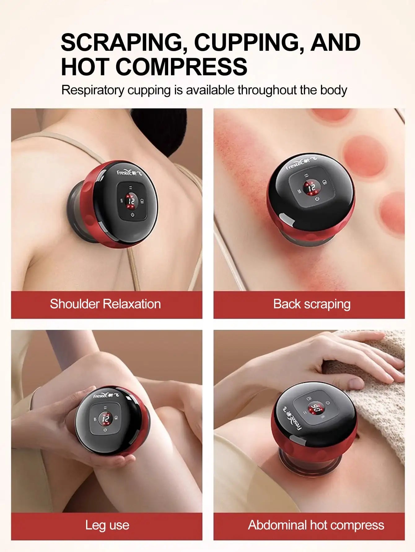 Kindred Lift Smart Cupping Massager — Heat, Suction & Red Light Therapy