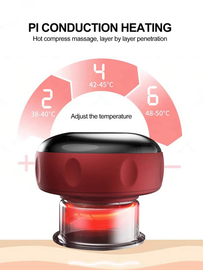 Kindred Lift Smart Cupping Massager — Heat, Suction & Red Light Therapy