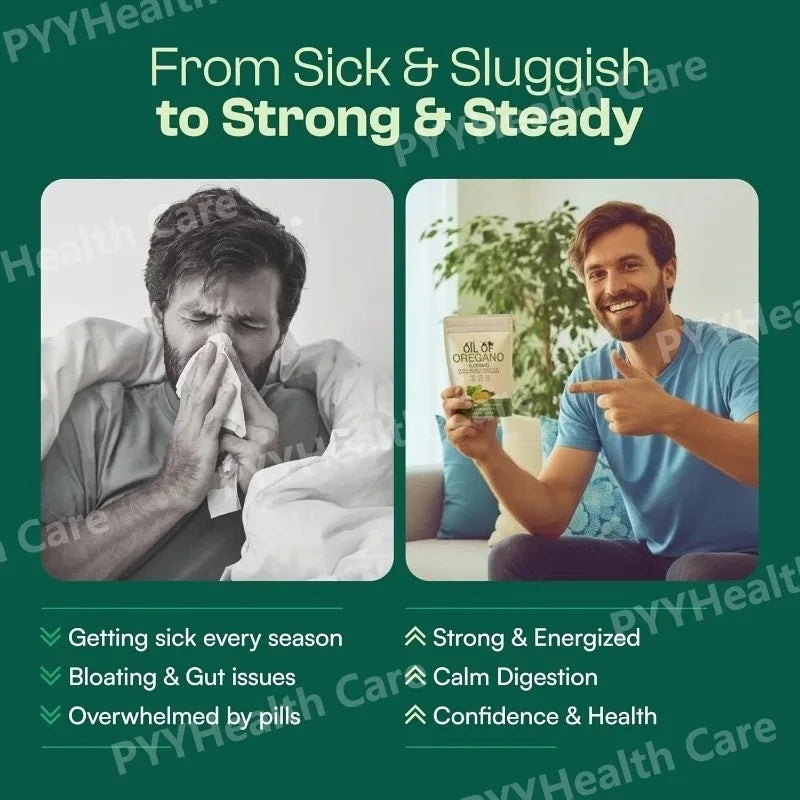 Natural Oregano Oil + Black Seed Oil - Daily Gut & Immune Defense